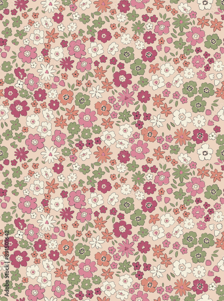 Seamless flowers pattern.Ready to print Seamless flowers pattern.Ready to print