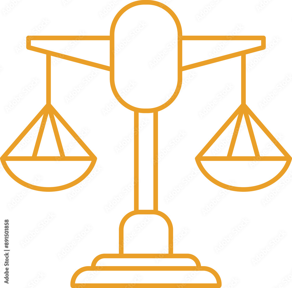 Balance Scale Line Icon Balance Scale Line Icon