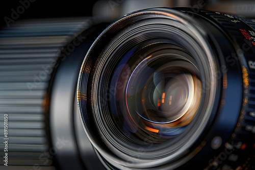 Closeup view of camera lens aperture © Prasanth