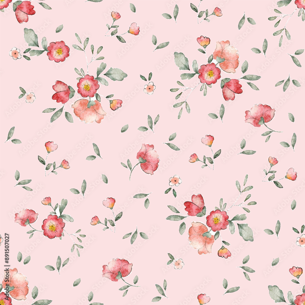 Fototapeta premium Seamless flowers pattern.Ready to print