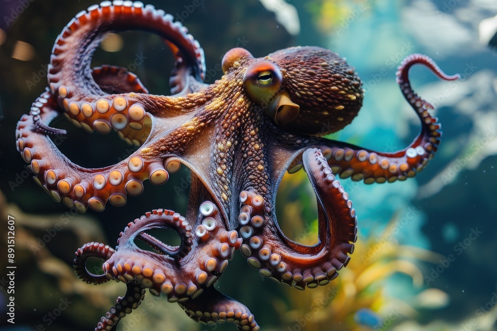 Obraz premium Common octopus, Wildlife animal background