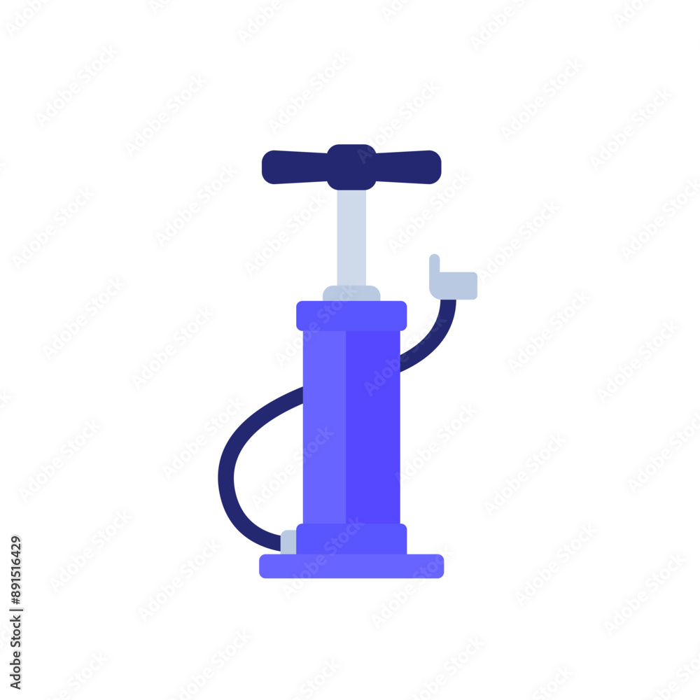 Bicycle air pump icon on white, flat vector Bicycle air pump icon on white, flat vector