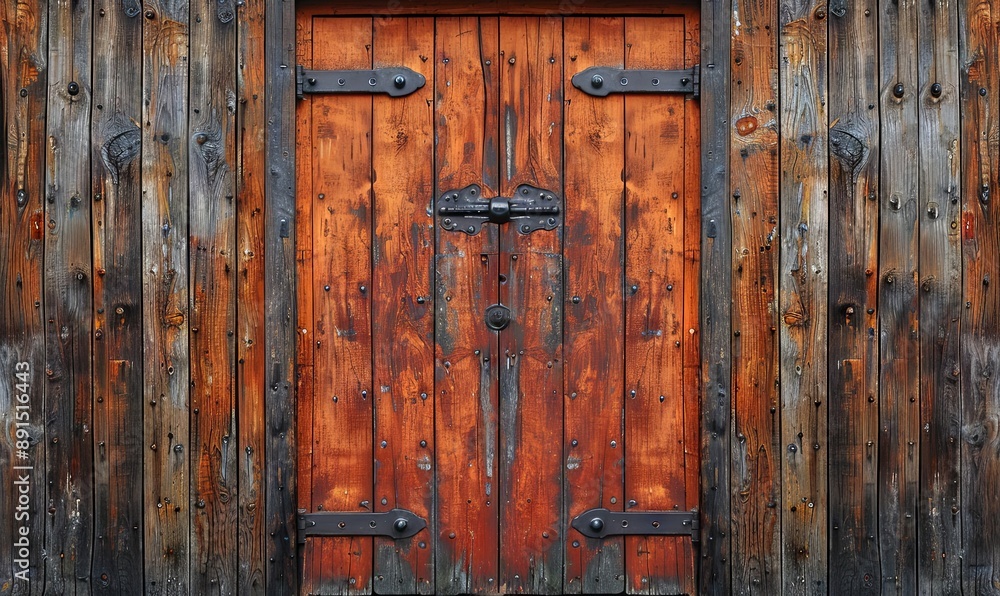 Rustic wooden door background Rustic wooden door background