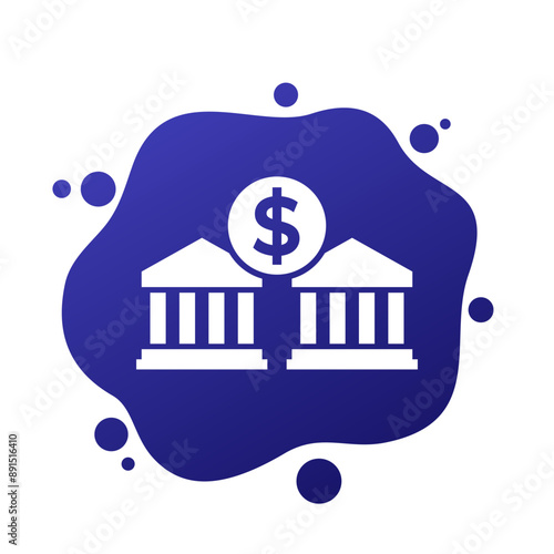 banks and financial sector vector icon