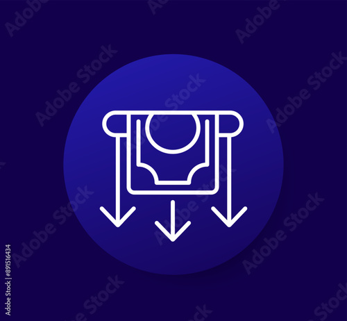cashout icon, withdraw money line vector