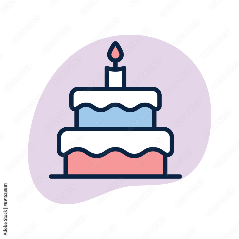 Ready to use icon of cake, party dessert, editable vector Ready to use icon of cake, party dessert, editable vector