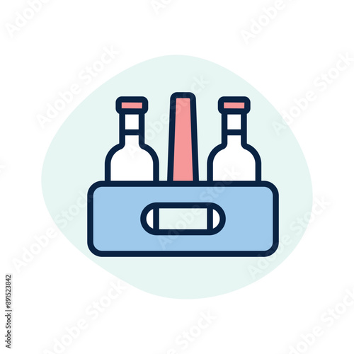 Bottles crate vector design, premium quality icon