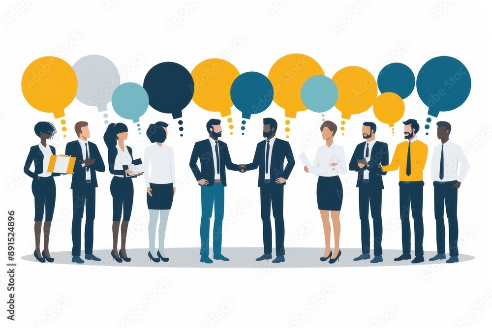 A group of people are standing in a circle and shaking hands. Concept of unity and collaboration among the group A group of people are standing in a circle and shaking hands. Concept of unity and collaboration among the group