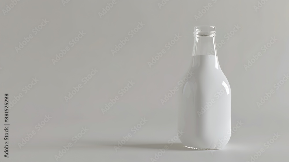 Classic Milk Bottle with Cap, Showcasing a Simple and Traditional Design for Dairy Products Classic Milk Bottle with Cap, Showcasing a Simple and Traditional Design for Dairy Products