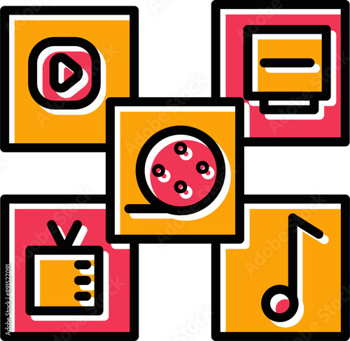 Multimedia Vector Icon