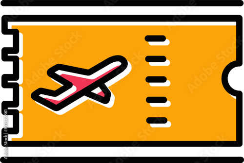 Plane Tickets Vector Icon