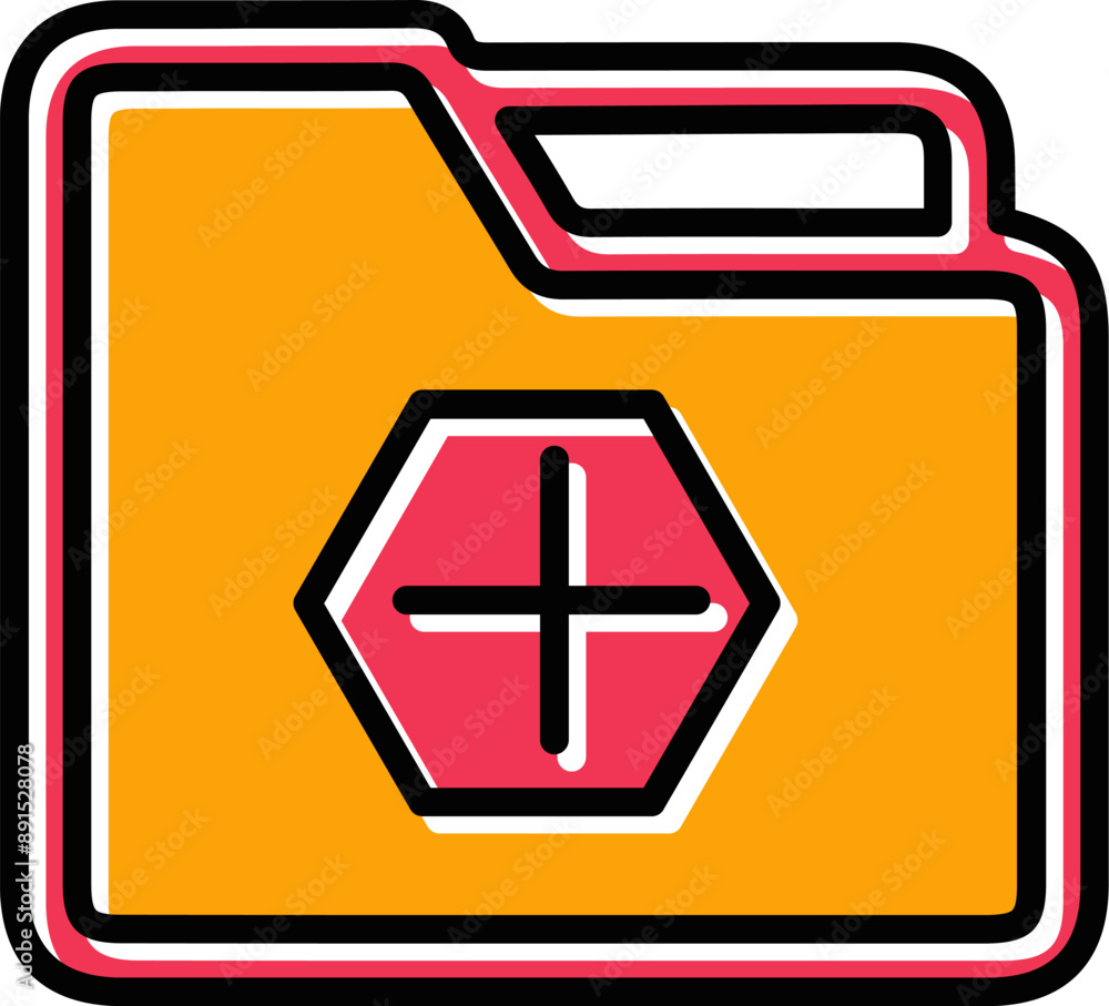 Obraz premium Create Folder Vector Icon