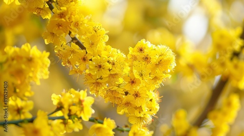 Close-Up of Yellow Flowers Blooming in Spring