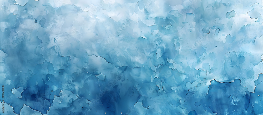 A blue watercolor background with a textured paper and cool mottled design. A blue watercolor background with a textured paper and cool mottled design.