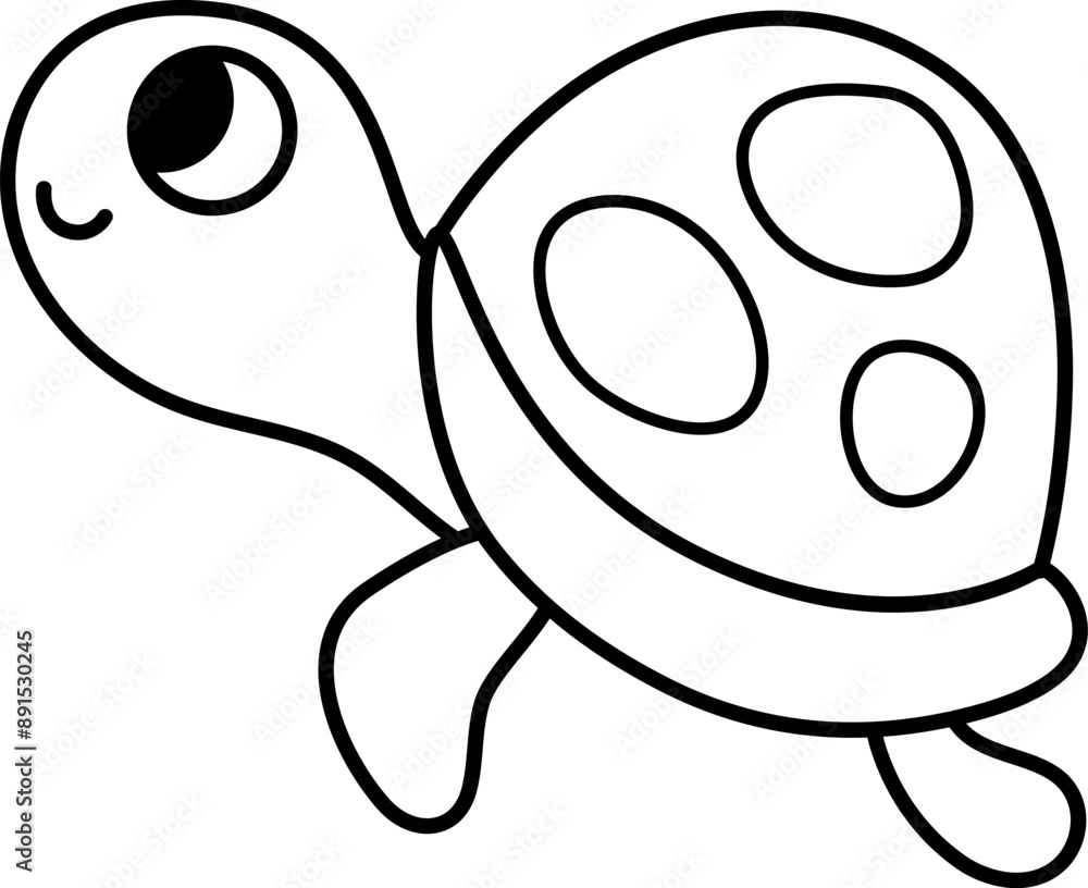 Vector black and white little tortoise icon. Under the sea line illustration or coloring page with cute funny ocean animal. Cartoon underwater, mermaid or marine baby turtle clipart for children Vector black and white little tortoise icon. Under the sea line illustration or coloring page with cute funny ocean animal. Cartoon underwater, mermaid or marine baby turtle clipart for children