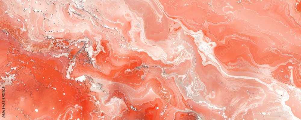 Abstract painting with vibrant red orange and pink hues Abstract painting with vibrant red orange and pink hues