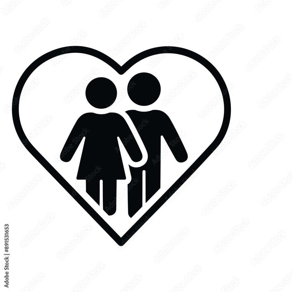Couple, heart, icon. Couple, heart, icon.