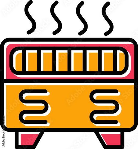 Convection Heater Vector Icon