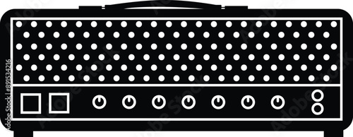 Guitar amplifier head icon. Guitar Amp head sign. Guitar tube amplifier head symbol. flat style.