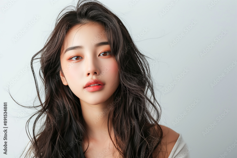 Beautiful young female with perfect skin. Natural beauty, cosmetics, skin care concept. Copy space Beautiful young female with perfect skin. Natural beauty, cosmetics, skin care concept. Copy space