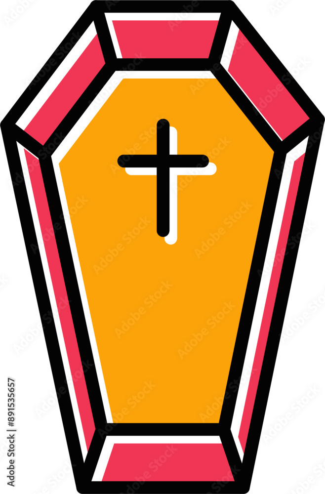 Obraz premium Coffin Vector Icon