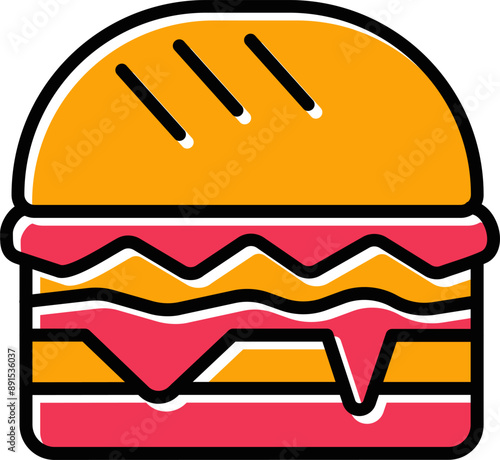Hamburger Vector Icon