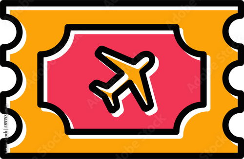 Plane Tickets Vector Icon