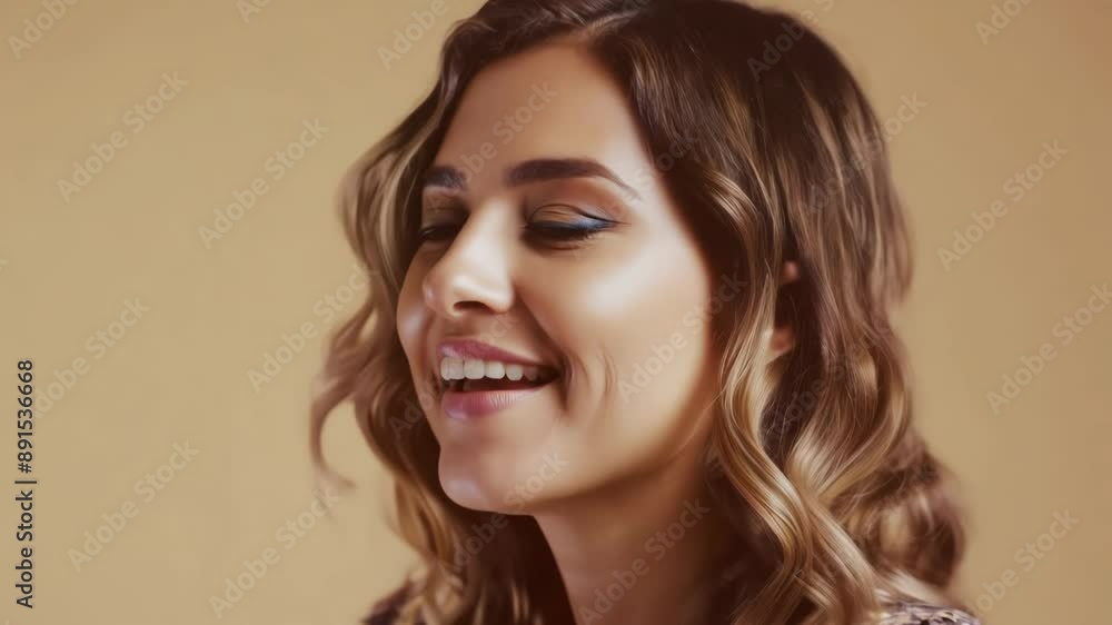 Warm Portrait of a Smiling Woman Warm Portrait of a Smiling Woman