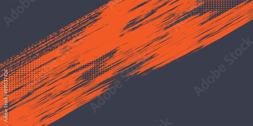 Sports orange background design with abstract modern template. Vector illustration of sports players in different activities. football, basketball, baseball, rugby, sports grunge background