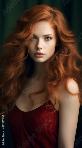 Vibrant-Haired Woman