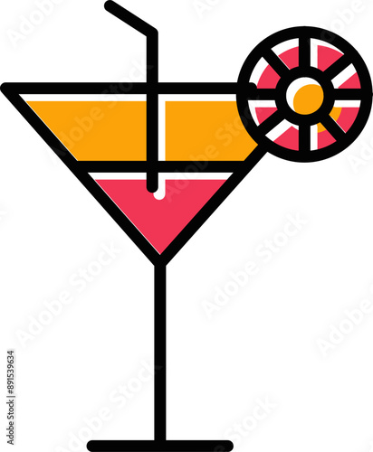 Cocktail Drink Vector Icon