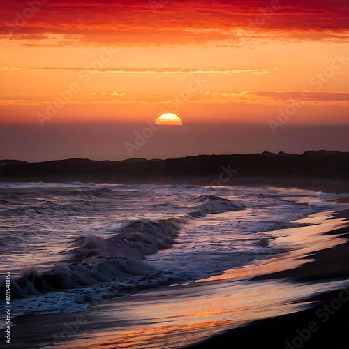 tramonto sul mare ( sea sunset wallpaper )