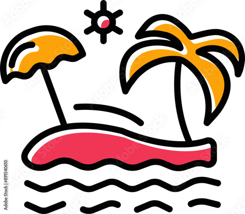 Beach Vector Icon