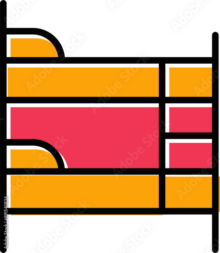 Bunk bed Vector Icon