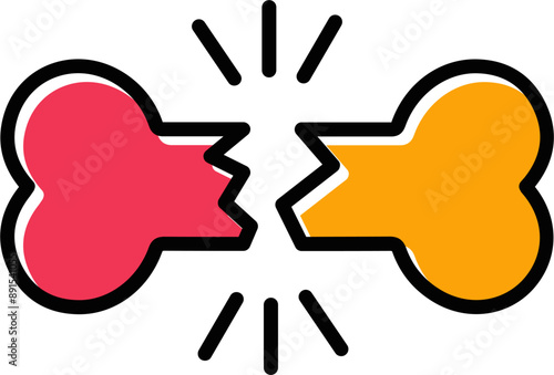Bone Fracture Vector Icon