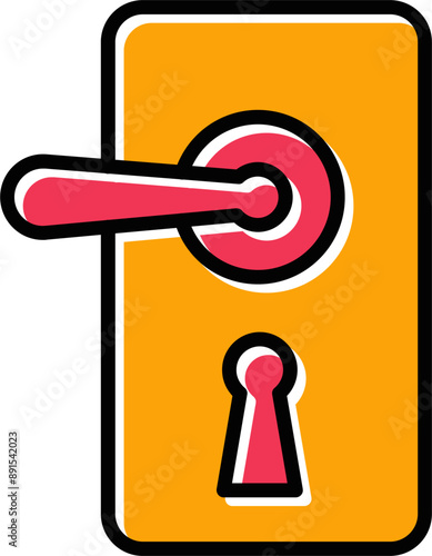 Door Lock Vector Icon