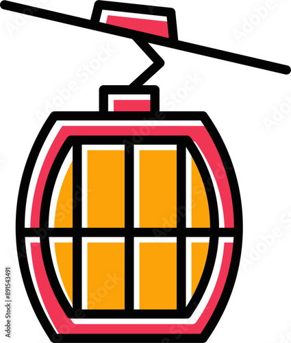 Cable Car Vector Icon