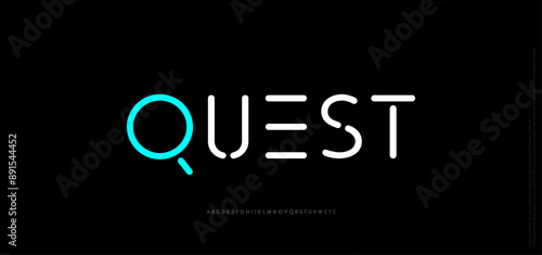 Minimal modern alphabet fonts logo. Typography minimalist urban digital neon electric future creative logos fonts. vector illustration