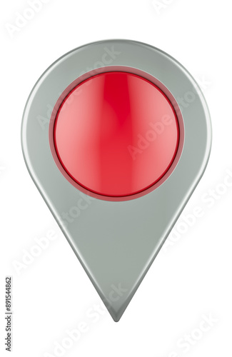 Map pointer, front view. 3D rendering isolated on transparent background Free Download Map pointer, front view. 3D rendering isolated on transparent background - GFXLoad