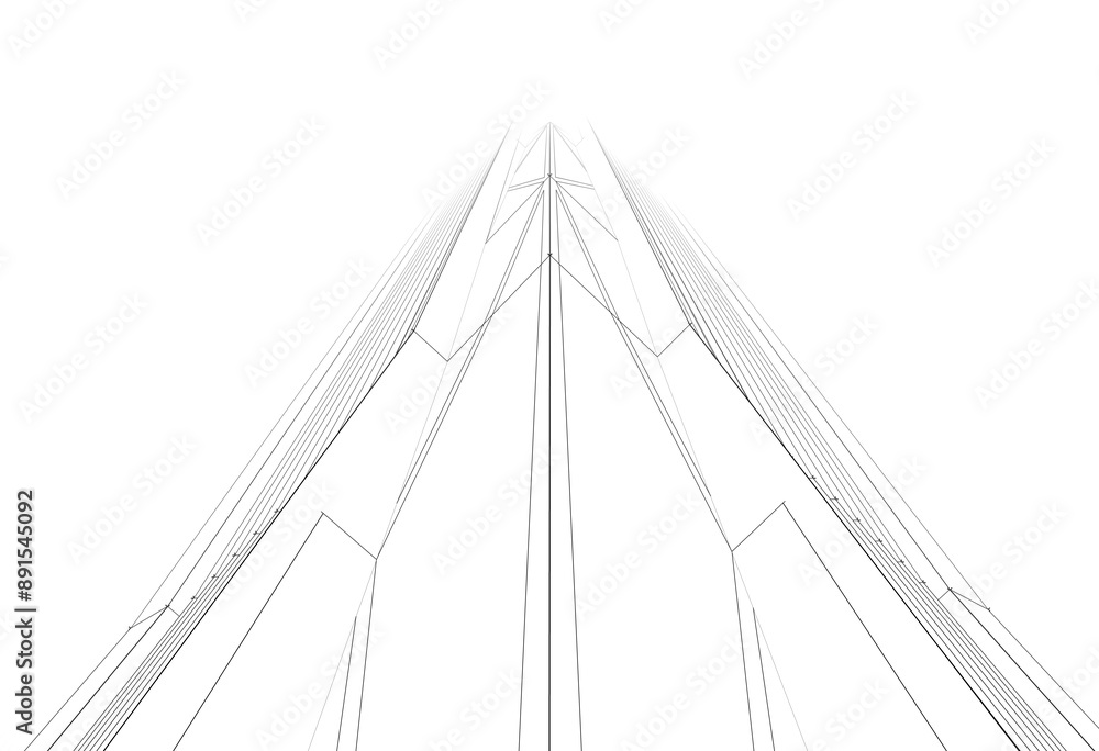 Fototapeta premium Abstract architecture 3d illustration 
