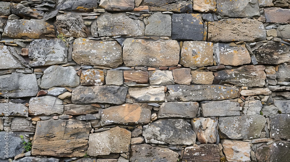 Rustic Stone Wall Texture - Close Up of Uneven Gray and Brown Stones Rustic Stone Wall Texture - Close Up of Uneven Gray and Brown Stones