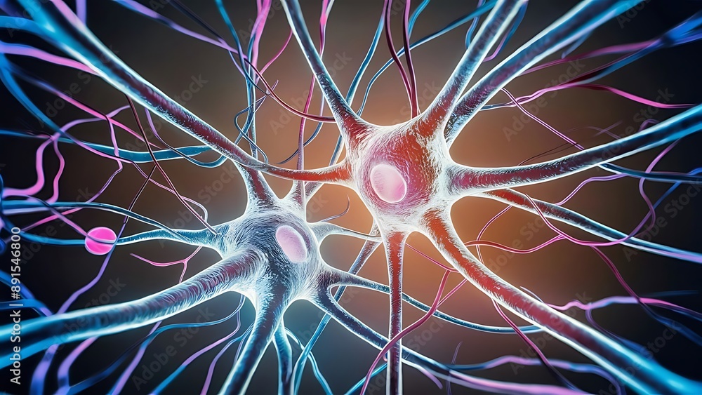 nerve cells 3d render illustration vector background nerve cells 3d render illustration vector background