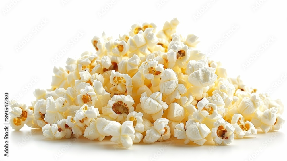 Popcorn Pile Isolated On White Background Popcorn Pile Isolated On White Background