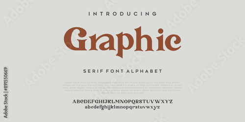 Graphic modern alphabet. Dropped stunning font, type for futuristic logo, headline, creative lettering and maxi typography. Minimal style letters with yellow spot. Vector typographic design