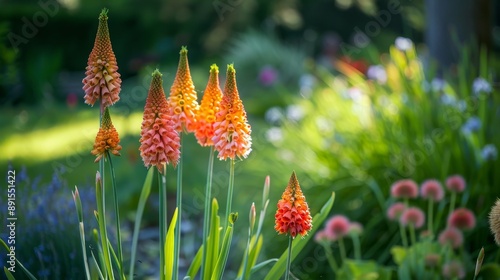 Vibrant Red Hot Poker Flowe...