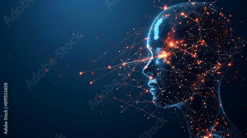 Artificial Intelligence Digital Neural Network Human Connectivity Concept Visualization AI Generated