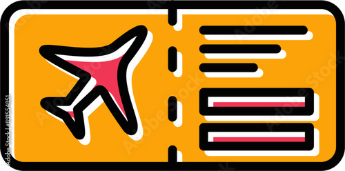 Plane Tickets Vector Icon