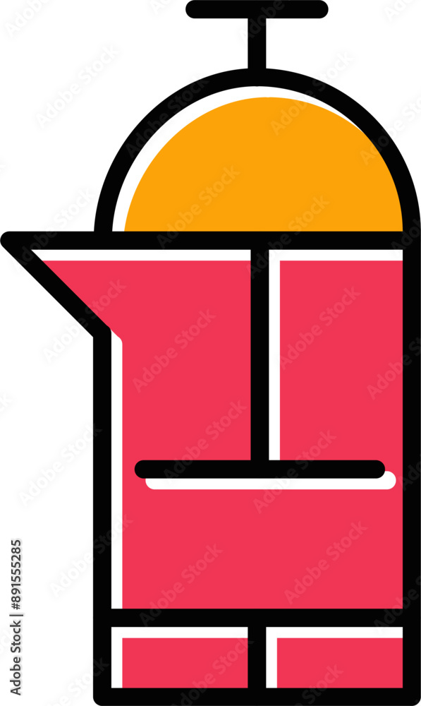 French Press Vector Icon French Press Vector Icon