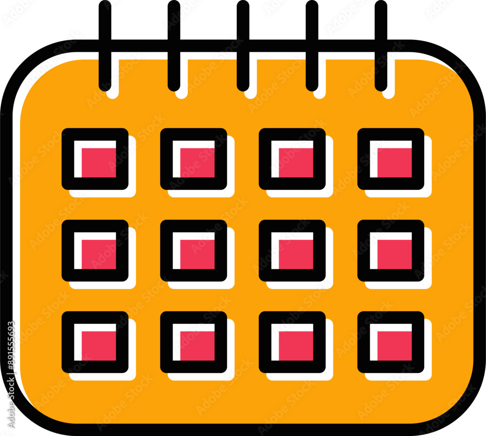 Marked Calendar Vector Icon Marked Calendar Vector Icon