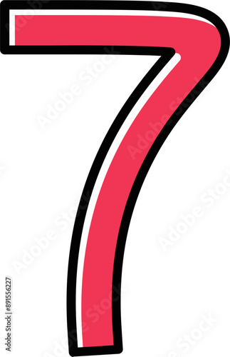 Number Seven Vector Icon